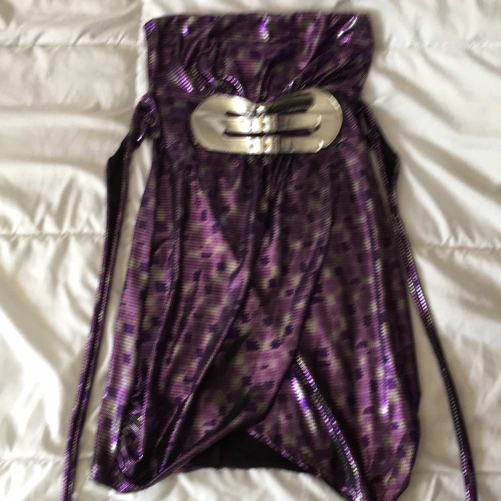 Purple Sparkle Mini-Dress